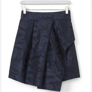 Banana Republic Women’s Navy Black Camo Lined Asymmetrical SkirtSz 2